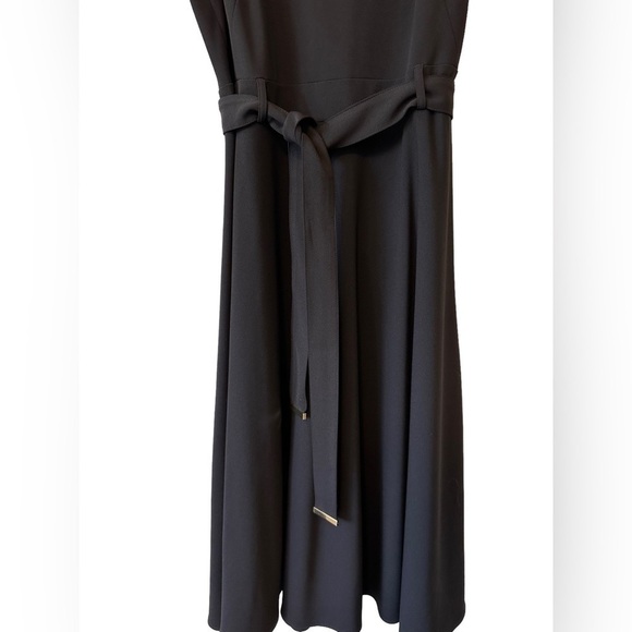 Calvin Klein A-Line Dress With Belt - Black - Size 16 - Picture 5 of 12
